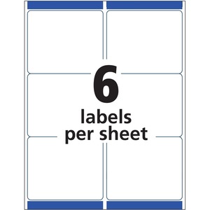 Avery Removable ID Labels, Sure Feed, 3-1/3? x 4?, 150 Labels (6464) -  AVE6464 