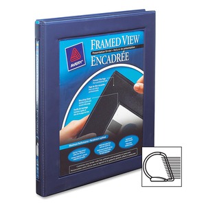Avery Framed Binder W/ One Touch Locking Rings, 3" Capacity, Black