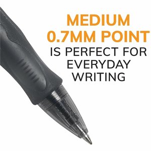 Bic Velocity Gel Pens – 25er Packung, .7 Mm Mine, Schwarz, Einziehbar Mit Gummigriff, Für Gleichmäßiges Schreiben