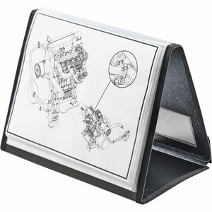 Cardinal Easel ShowFile Presentation Book, Black, Horizontal Display Easel 20 Letter Size Sleeves Black
