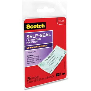 Scotch-brite Scotch Self-sealing Laminating Business Card Pouches ...