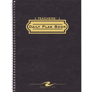 Roaring Spring Teacher's Daily Planner Spiral Book - Academic - Weekly - 1 Week Double Page Layout - 8 1/2