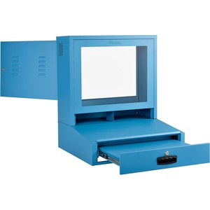 Global Industrial Countertop LCD Computer Cabinet Blue - GLO239114BL ...