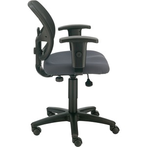 Interion Mesh Office Chair With Mid Back & Adjustable Arms Fabric Gray ...