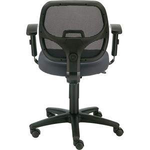 Interion Mesh Office Chair With Mid Back & Adjustable Arms Fabric Gray ...