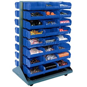 Global Industrial Mobile Double Sided Bin Rack Without Bins