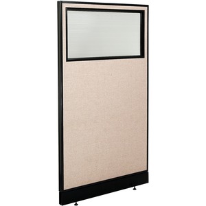 Interion Office Partition Panel with Partial Window & Raceway 36-1/4