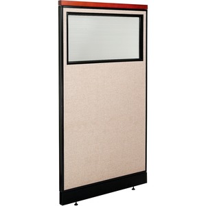 Interion Deluxe Office Partition Panel w/Partial Window & Raceway 36-1/ ...
