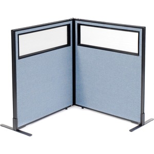 Interion Freestanding 2-Panel Corner Room Divider w/Partial Window 36-1 ...