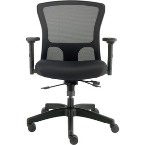 Interion 24 Hour Mesh Back Chair w/ Mid Back & Adjustable Arms Fabric ...