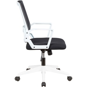 Interion Mesh Task Chair w/ Fabric Seat Black w/ White Frame ...