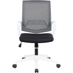 Interion Mesh Task Chair w/ Fabric Seat Black w/ White Frame ...