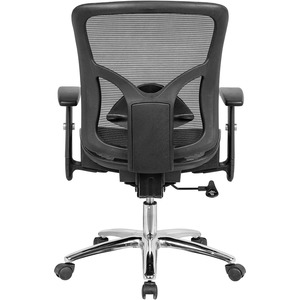 Interion Mesh Back Task Chair w/ Fabric Seat Black w/ Chrome Frame ...