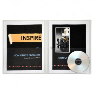 Lion Office Products, Inc INSTA-COVER 2-Pocket Clear Presentation ...