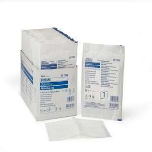 Abdominal Pad Dermacea™ Nonwoven Fluff 5 X 9 Inch Rectangle Sterile ...