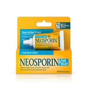 First Aid Antibiotic with Pain Relief Neosporin® + Pain Relief Cream 0. ...