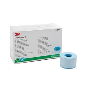 Medical Tape 3M Skin Friendly Silicone 2 inch x 1-1/2 Yard Blue NonSterile