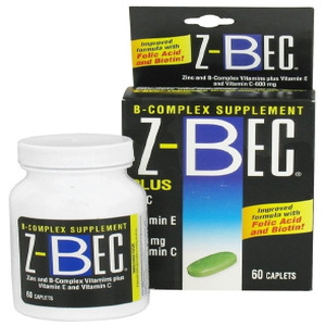 Z-bec Vitamin B Complex with Zinc Supplement Z-Bec® 45 IU / 600 mg ...