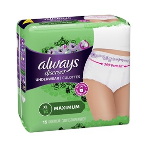 Always Discreet, Female Adult Absorbent Underwear Always Discreet
