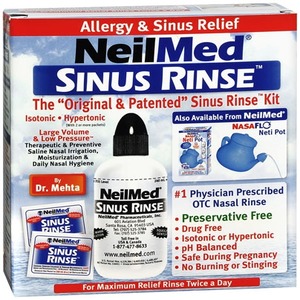 Saline Nasal Rinse Kit Neilmed® Sinus Rinse™ 0.65% Strength 50 Packets ...