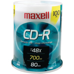 Maxell 80-MIN 700 MB CD-R - MXLCDR80100S - Shoplet.com