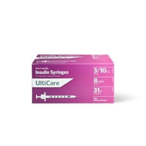 Ultimed UltiCare Syringe 31G x 5/16, 3/10 mL (90 Count) - UT91000 ...