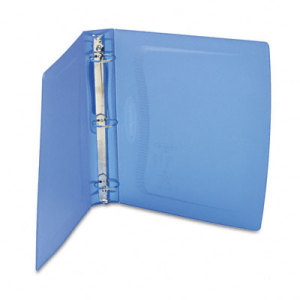 Wilson jones Impact round ring poly binder w/snap-in label holder ...