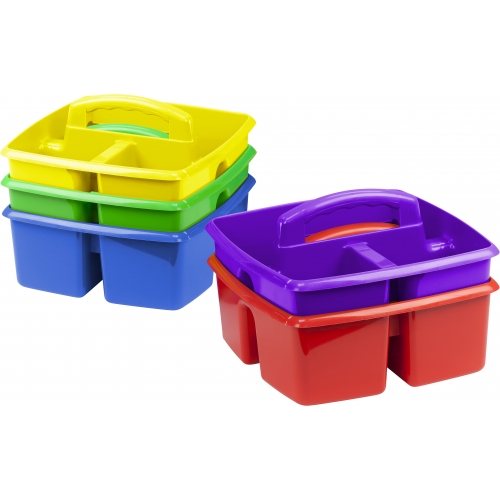 Deluxe Small Classroom Caddy, Primary Colors Set of 6