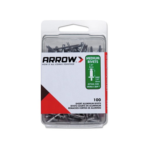 Arrow Fastener Aluminum Rivets - RMA1/8IP - 091-RMA1/8IP - Shoplet.com