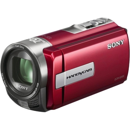 Sony Handycam DCR-SX65 Digital Camcorder 3" - Touchscreen LCD - CCD SD - Red - - Shoplet.com