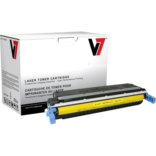 V7 Yellow Toner Cartridge for HP Color LaserJet 5500, 5500DN, 5500DTN, 5500HDN, 5500N, 5550N 