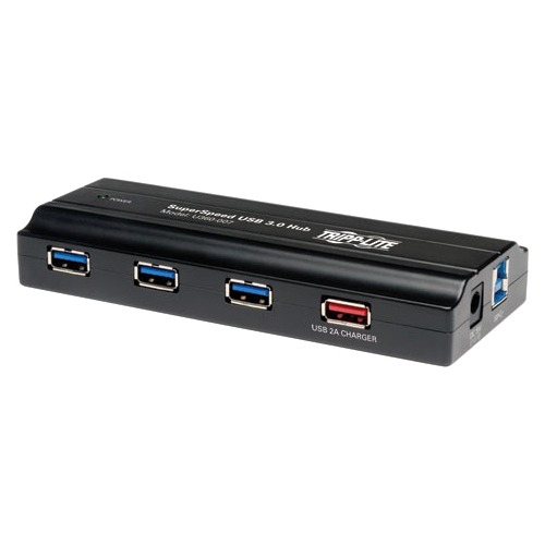 Tripp Lite 4-Port Portable Slim USB 3.0 Superspeed Hub w/ Built In