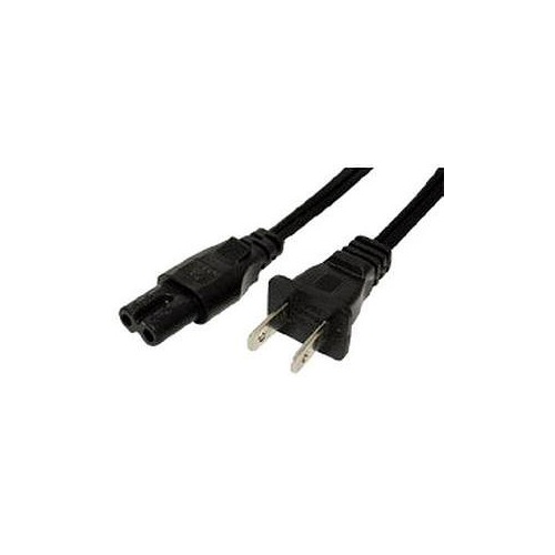 C2G 6ft 18 AWG 2Slot NonPolarized Power Cord (NEMA 115P to IEC320C7