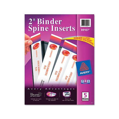 Avery Binder Spine Inserts - AVE89107 - Shoplet.com