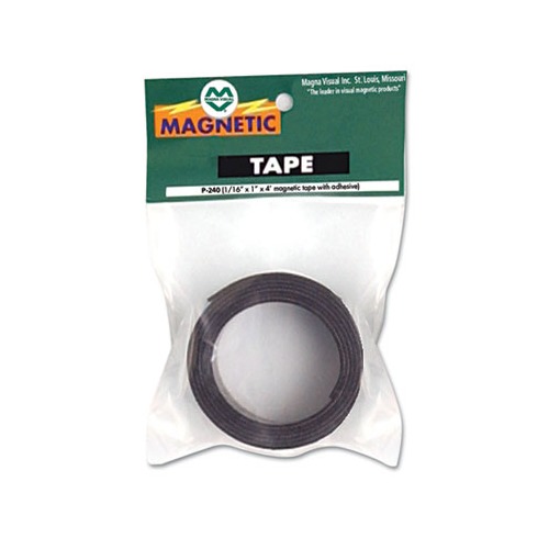 Magna Visual Magnetic Tape With Adhesive Backing 12 x 84 Black