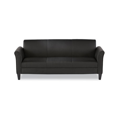 Alera Reception Lounge Furniture, 3-Cushion Sofa, 77w x 31.5d x 32h, Black Alera Reception Lounge Furniture, 3-Cushion Sofa, 77w x 31.5d x 32h, Black