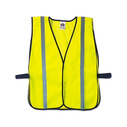 GloWear 8020HL Safety Vest, Polyester Mesh, Hook Closure, One Size Fit All, Lime