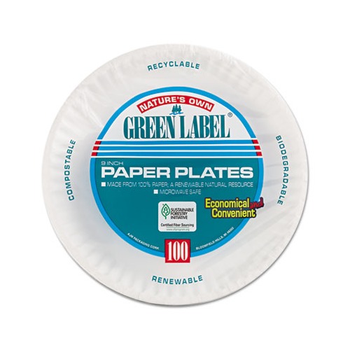 Ajm Paper Plates - AJMPP9GRAWHPK 