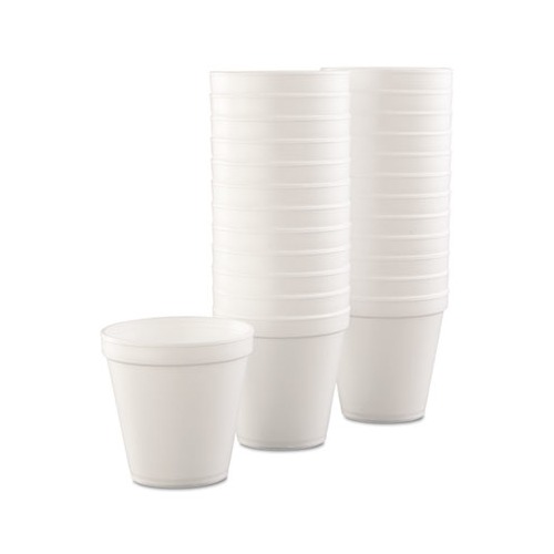 Dart Foam Containers, 16 oz, White, 25/Bag, 20 Bags/Carton