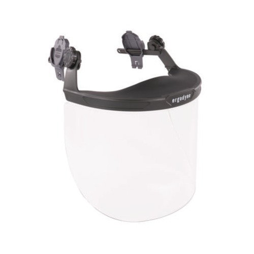 Skullerz 8995 Anti-Scratch and Anti-Fog Hard Hat Face Shield with Adapter for Full Brim, Clear Lens, Ships in 1-3 Bus Days