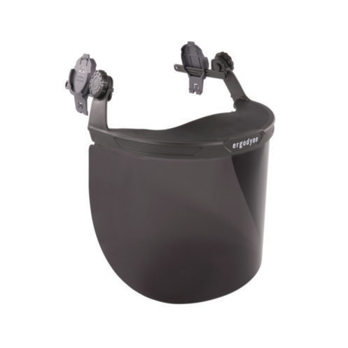 Skullerz 8995 Anti-Scratch and Anti-Fog Hard Hat Face Shield with Adapter for Full Brim, Smoke Lens, Ships in 1-3 Bus Days