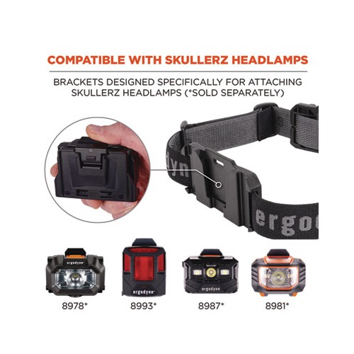 Skullerz 8980 Headband Light Mount with Fabric Strap, Ships in 1-3 Business Days