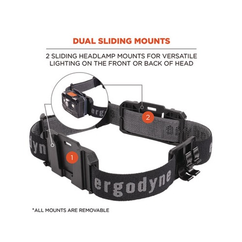 Skullerz 8980 Headband Light Mount with Fabric Strap, Ships in 1-3 Business Days