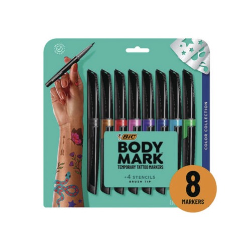 BIC BodyMark Temporary Tattoo Markers BICMTBP81AST