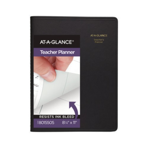 Undated Teacher's Planner, Weekly, Two-Page Spread (Nine Classes), 10.88 x 8.25, Black Cover Undated Teacher's Planner, Weekly, Two-Page Spread (Nine Classes), 10.88 x 8.25, Black Cover
