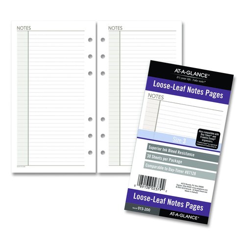 At-a-Glance Lined Notes Pages for Planners/Organizers - AAG013200 ...