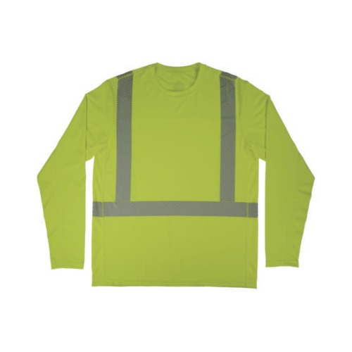 Chill-Its 6688 Cooling Hi-Vis Sun Shirt with UV Protection - Type R, Class 2, 2X, Lime, Each Chill-Its 6688 Cooling Hi-Vis Sun Shirt with UV Protection - Type R, Class 2, 2X, Lime, Each
