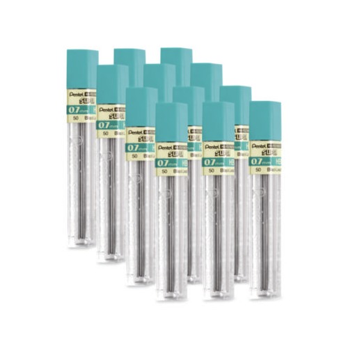 Pentel Ricariche Minere Super Hi-Polymer 0.7 Mm HB - 12 Pezzi, Mina Nera Per Portamine, Antirottura E Scansione Garantita - 4