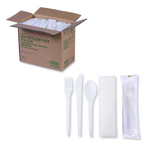 ECO-PRODUCTS,INC. Plantware Compostable Cutlery Kit - ECOEPS015 ...