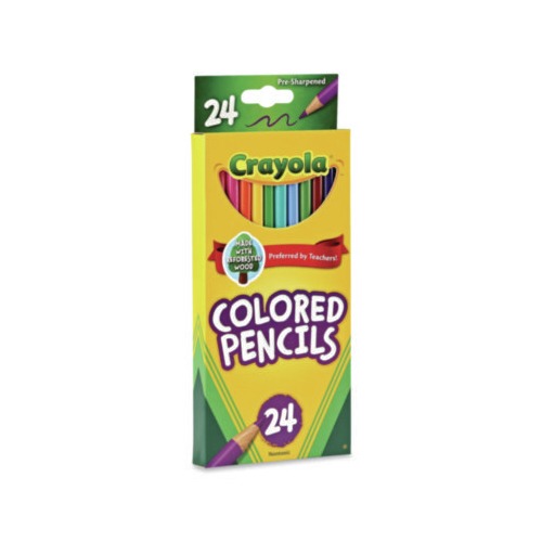 Crayola Long-Length Colored Pencil Set - CYO684024 - Shoplet.com